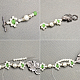 Set di gioielli con braccialetto di perle e orecchini a foglia-5