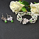 Ensemble de bijoux bracelet de perles et boucles d'oreilles feuilles-1