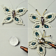 Pearl Beaded Butterfly Brooch-6