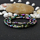 Bracelet de perles en tube tibétain et de perles d'hématite ovales-4