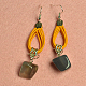 Boucles d'oreilles pendantes avec pierres précieuses faciles-4