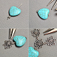 Collier pendentif coeur turquoise-3