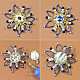Charming Blue and Yellow Beaded Flower Brooch-8