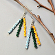 Earrings with Three Colors Thread-1