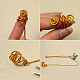 Bracelet de cheville en chaîne dorée avec anneau d'orteil attaché-5