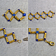 Projet de bricolage original pandahall – comment réaliser un bracelet jonc carré avec des perles bleues décorées-4