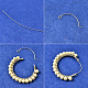 Glass Pearl Bead Hoop Earrings-5