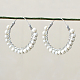 Glass Pearl Bead Hoop Earrings-6