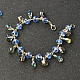 Bracelet de perles de cristal bleu-7