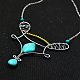 Wire Wrapped Turquoise Bead Necklace-1