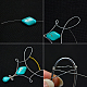 Collier de perles turquoise enveloppé de fil-4