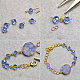 Druzy Agate Chain Bracelet with Glass Beads-3