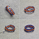 Bracelet de perles de rocaille à chaîne croisée-4