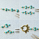 Boucles d'oreilles lustre en perles turquoise de style vintage-4