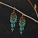 Boucles d'oreilles lustre en perles turquoise de style vintage-6