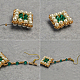 Boucles d'oreilles en perles carrées vintage-4