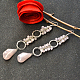 Boucles d'oreilles pendantes avec pierres précieuses roses-1