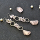 Boucles d'oreilles pendantes avec pierres précieuses roses-4