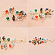 Boucles d'oreilles en grappe de perles de verre électrolytique-4