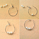 Boucles d'oreilles cerceaux enveloppées de fil avec perles de rocaille-3