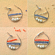 Boucles d'oreilles cerceaux enveloppées de fil avec perles de rocaille-5