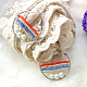 Boucles d'oreilles cerceaux enveloppées de fil avec perles de rocaille-6