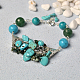 Bracelet de perles de pierres précieuses turquoise naturelles-1
