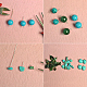 Bracelet de perles de pierres précieuses turquoise naturelles-3