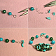 Bracelet de perles de pierres précieuses turquoise naturelles-6