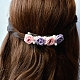 Haarspange mit Blumenmuster aus Satinband-1