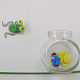 Jolie grenouille en acrylique et boutons en bois-5