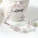 Purple Wire Wrapped Heart Pendant Necklace-6