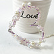 Purple Wire Wrapped Heart Pendant Necklace-7