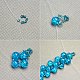 Bracelet de perles de verre craquelées bleues-3