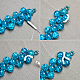 Bracelet de perles de verre craquelées bleues-4