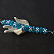 Bracelet de perles de verre craquelées bleues-6