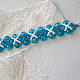 Bracelet de perles de verre craquelées bleues-7