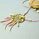 Ожерелье с подвесками из шнура из искусственной замши и жемчужных бусин-1