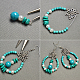 Turquoise Bead Hoop Earrings-3