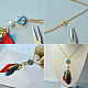 Fashion Feather Pendant Cluster Necklace-4