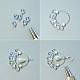 Drop Pearl Beads Hoop Earrings with Crystal Glass Beads-3