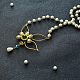 Collier pendentif en perles de perles enveloppées de fil-6