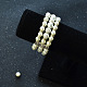 Three-strand Pearl Beads Wide Bracelet-5