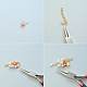 Boucles d'oreilles en grappe de perles acryliques à fleurs colorées-3