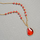 Collier pendentif en cristal rouge-4