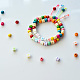 Bracelet de perles de bois colorées avec perles alphabet acryliques-5