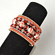 Bracelets en perles de porcelaine rouges et perles de rocaille-1