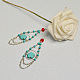 Plum Blossom Turquoise Beads Pendant Earrings-8
