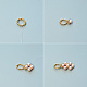Bracelet manchette en perles de perles roses et perles de clairon en verre blanc-3