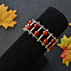 Red Agate Beads Wide Bracelet-1